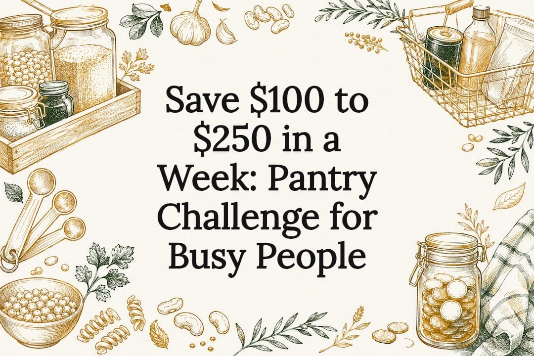 Save $100 to $250 in a Week: Pantry Challenge for Busy People