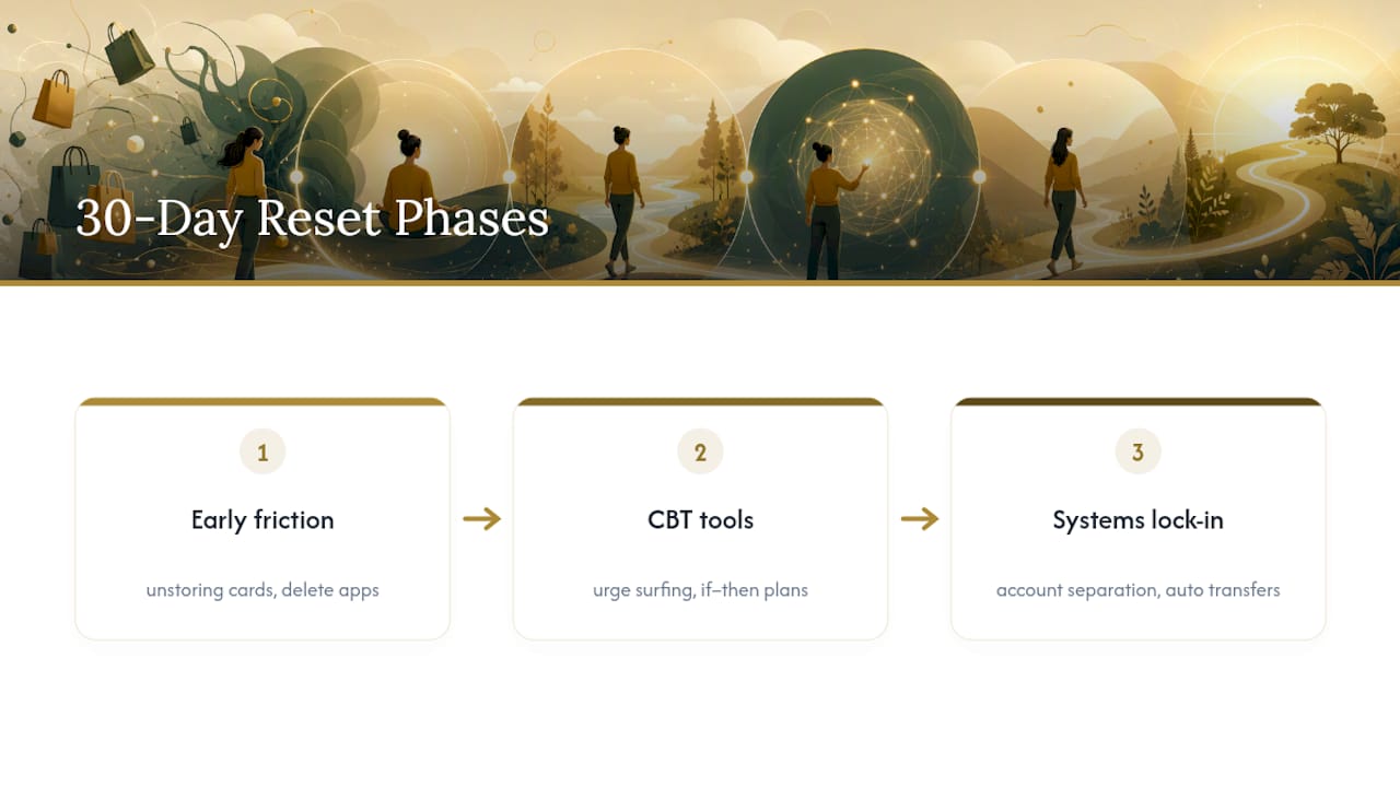 Three phases of a 30-day spending reset