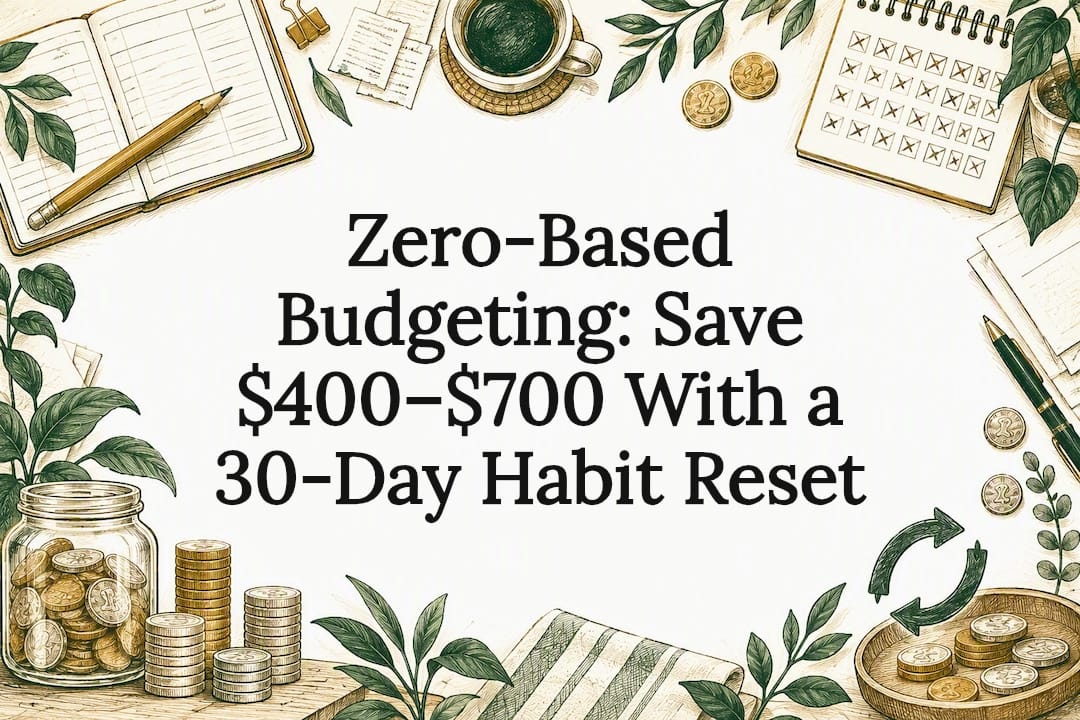 Zero-Based Budgeting: Save $400–$700 With a 30-Day Habit Reset