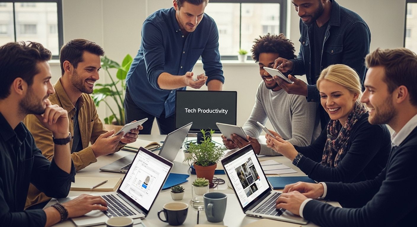 tech productivity teamwork office
