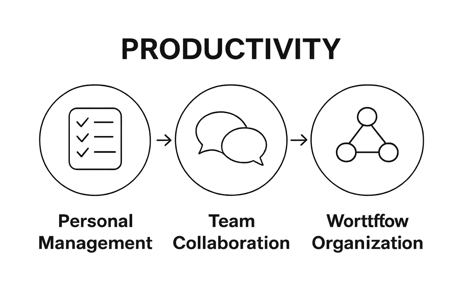 Infographic comparing key productivity app types