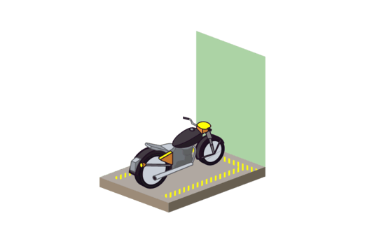 Indoor motorcycle storage — Island Park Storage, San Francisco