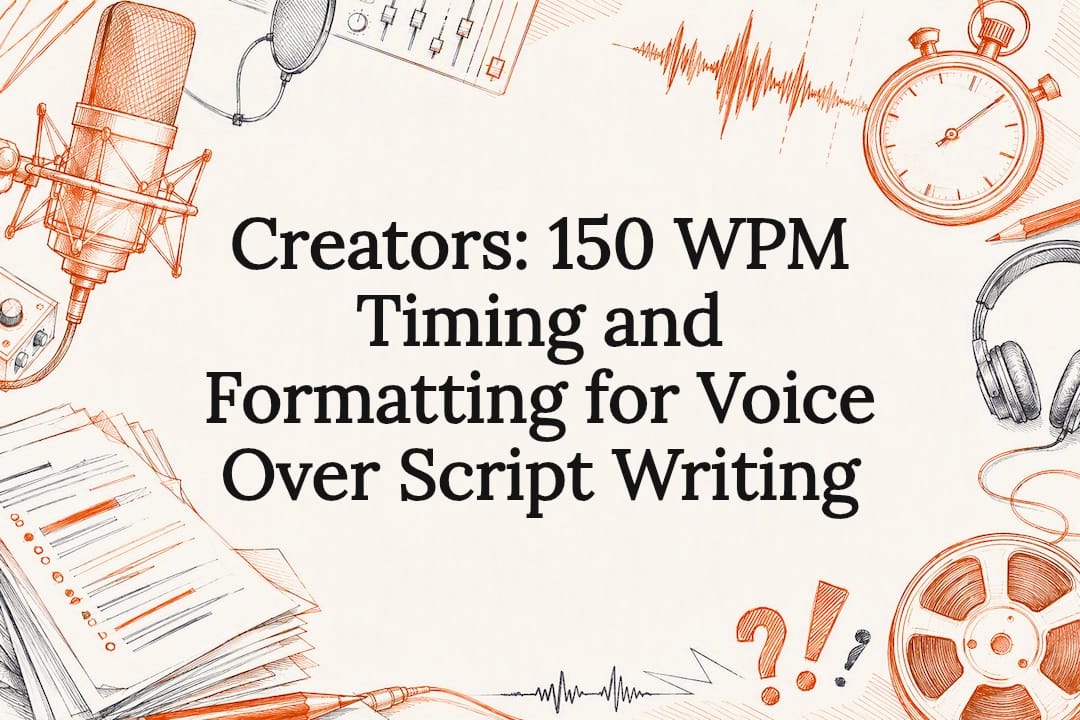 Creators: 150 WPM Timing and Formatting for Voice Over Script Writing