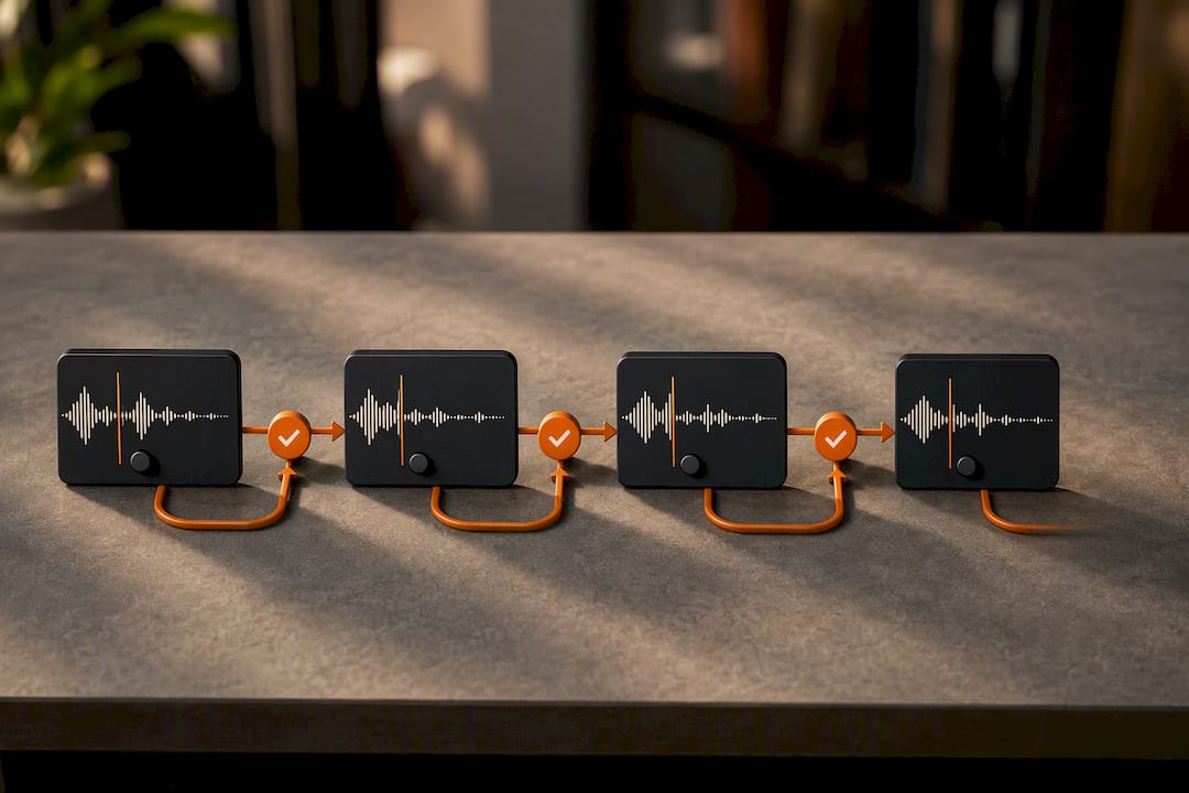 Sequential multilingual voice recording process