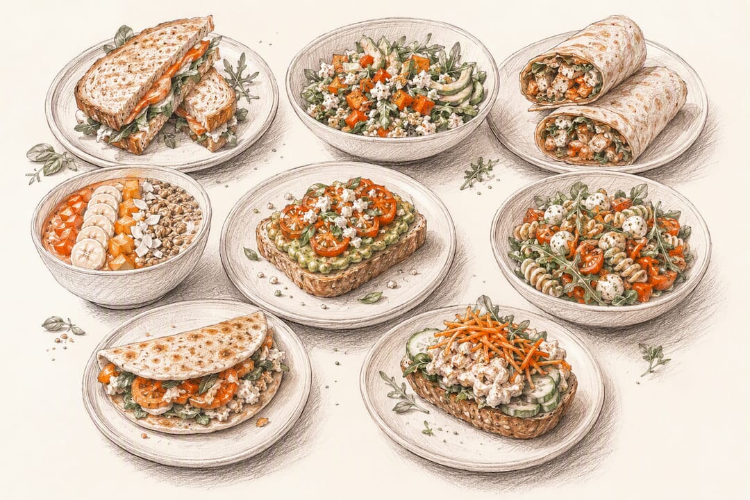 Handgemaakte collectie virale lunchideeën