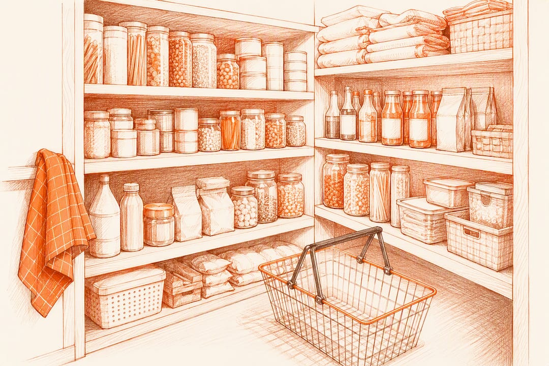 Boodschappen netjes op een rij voor een weekmenu