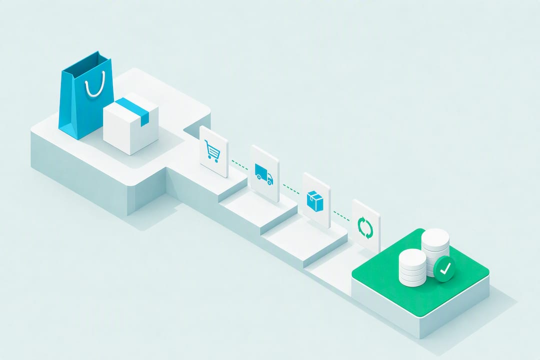 Isometrische illustratie van de fasen van cashback-uitbetaling