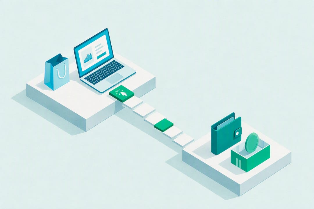 Isometrische illustratie van het cashback-trackingproces