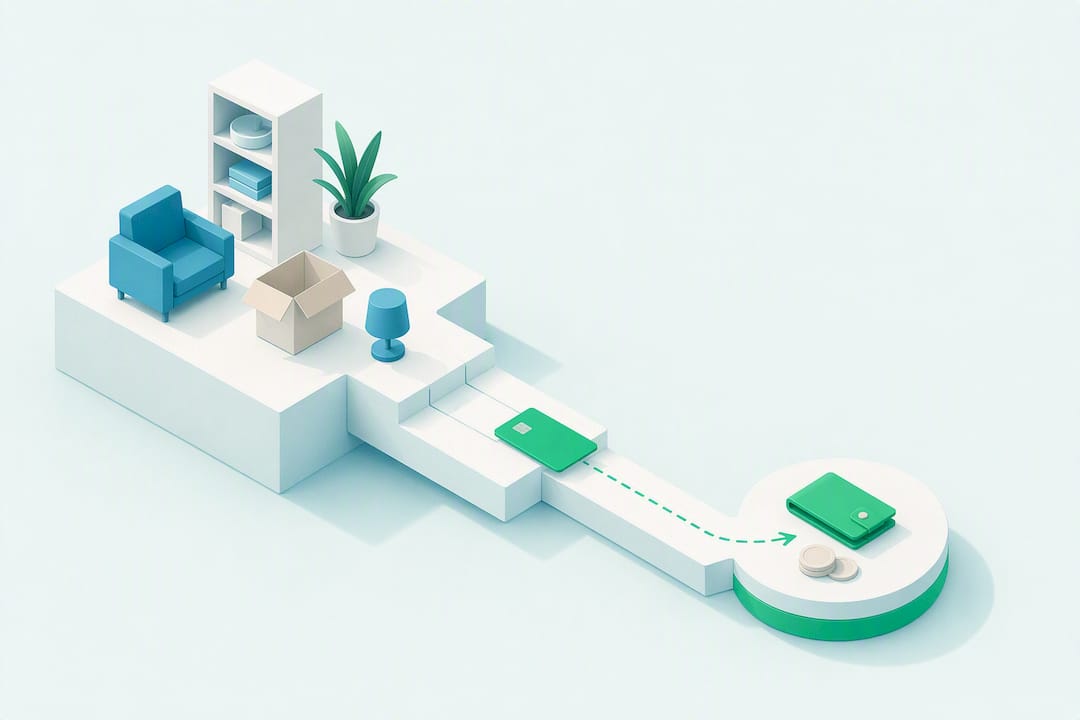 Isometrische illustratie van het cashback-uitbetalingsproces