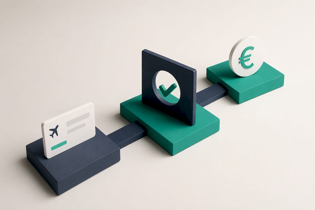 Illustratie van het proces voor cashbackclaims