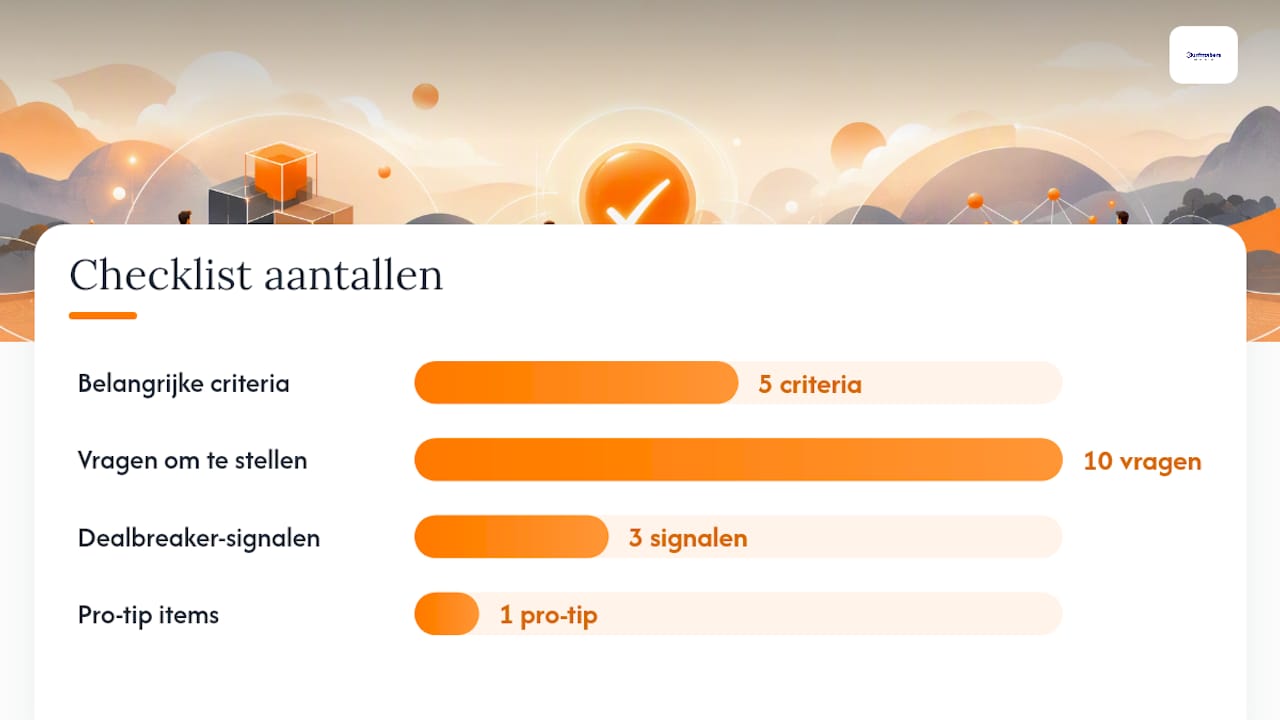 Hoe kies je de juiste aanpak? Checklist en vragen voor offertes — overview diagram