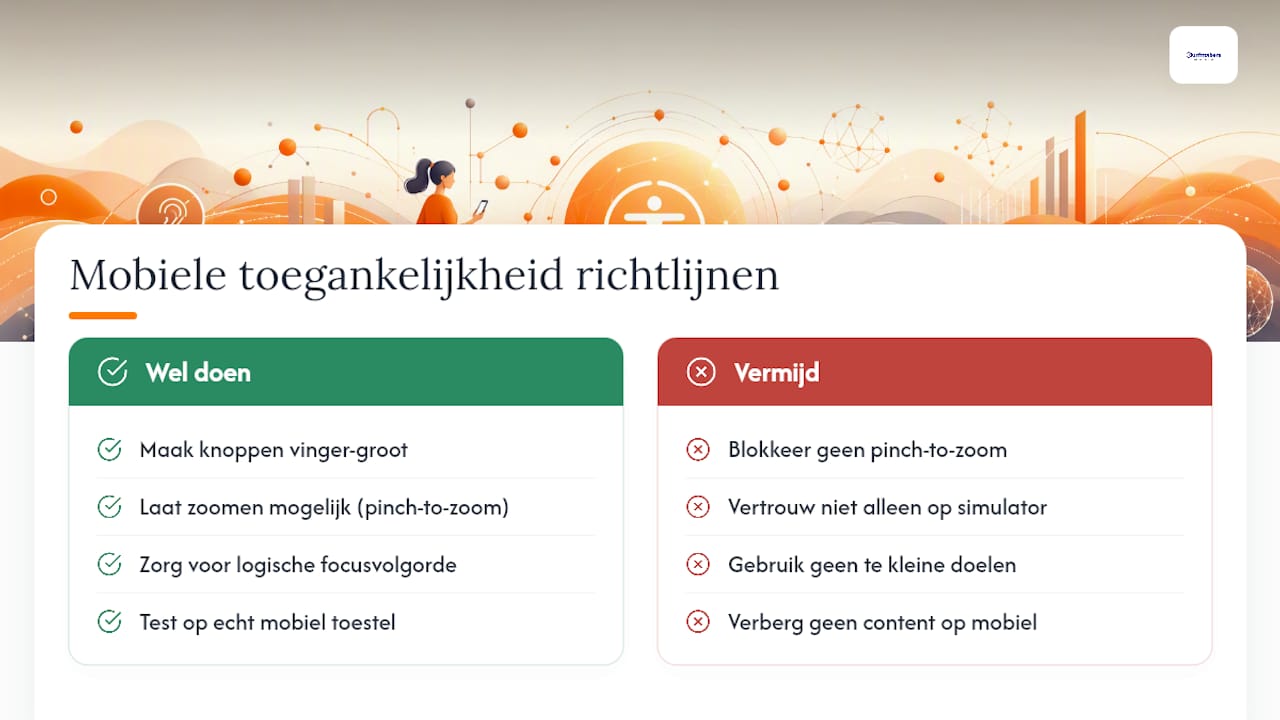 Richtlijnen voor mobiele toegankelijkheid — overview diagram