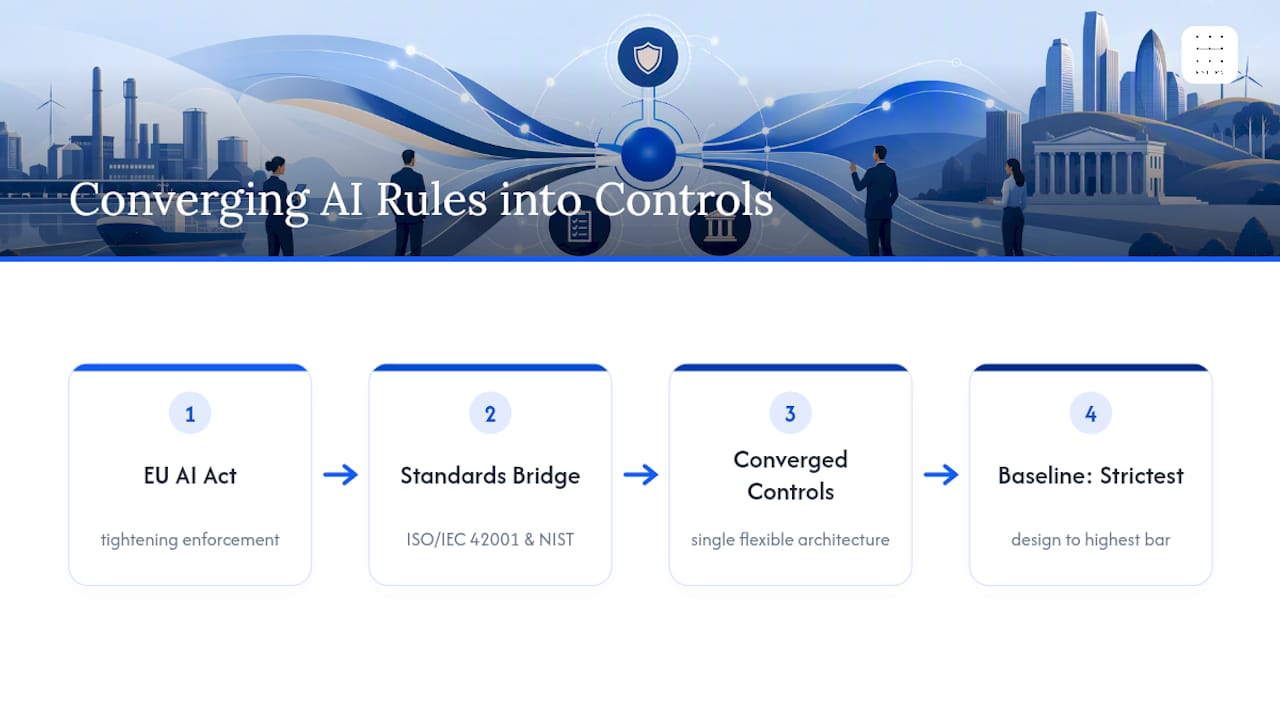 AI regulation frameworks converging on shared controls