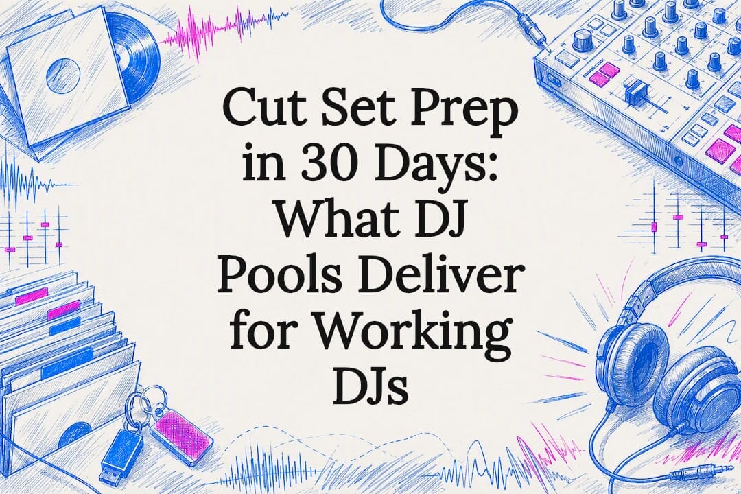 DJ pool workflow decorative title card