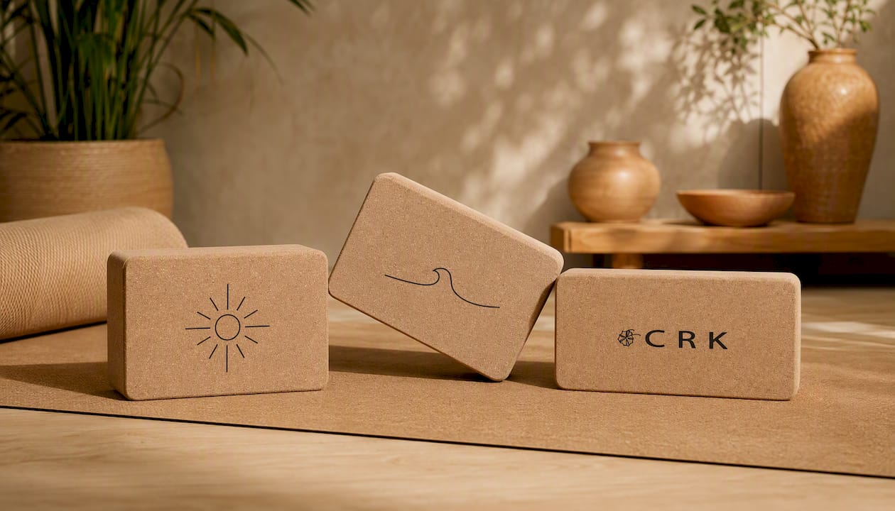 3" Organic Cork Yoga Blocks • The Crk Block