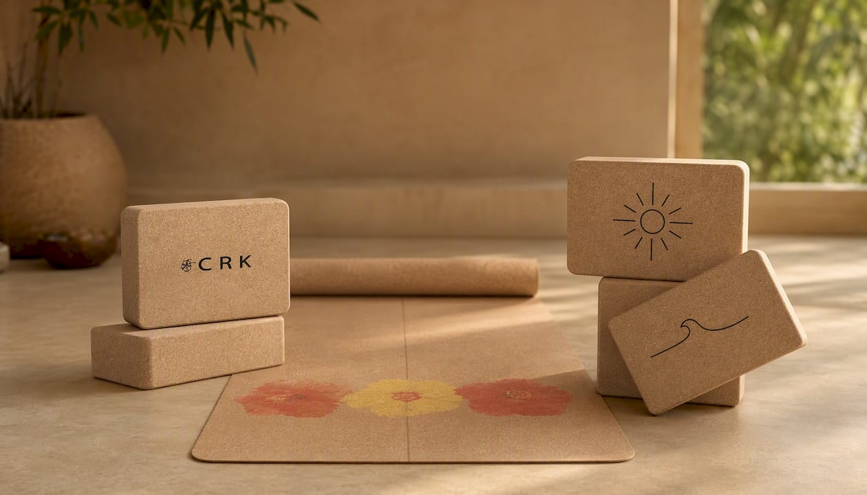 3" Organic Cork Yoga Blocks • The Crk Block