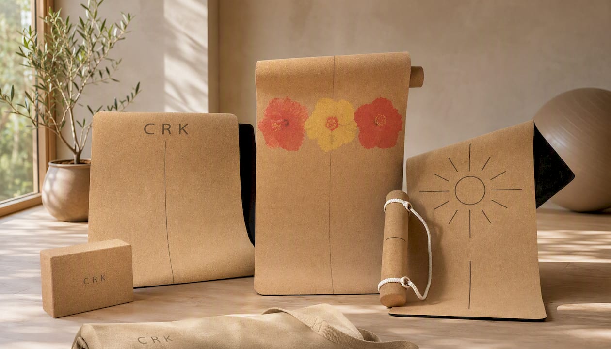 Crk's Organic Cork Yoga Mat with Natural Rubber, 4mm Thick • The Standard Mat Begin Yoga