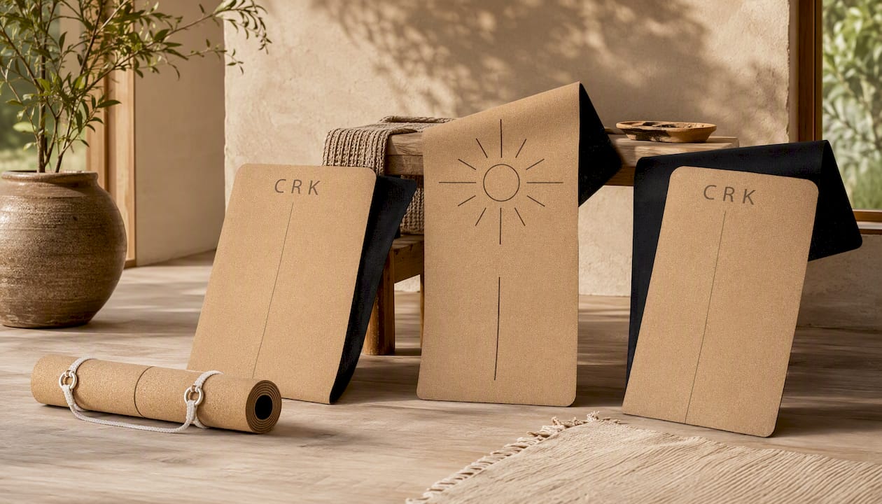 Crk's Organic Cork Yoga Mat with Natural Rubber, 4mm Thick • The Standard Mat Begin Yoga (Liquidation - Final Sale)