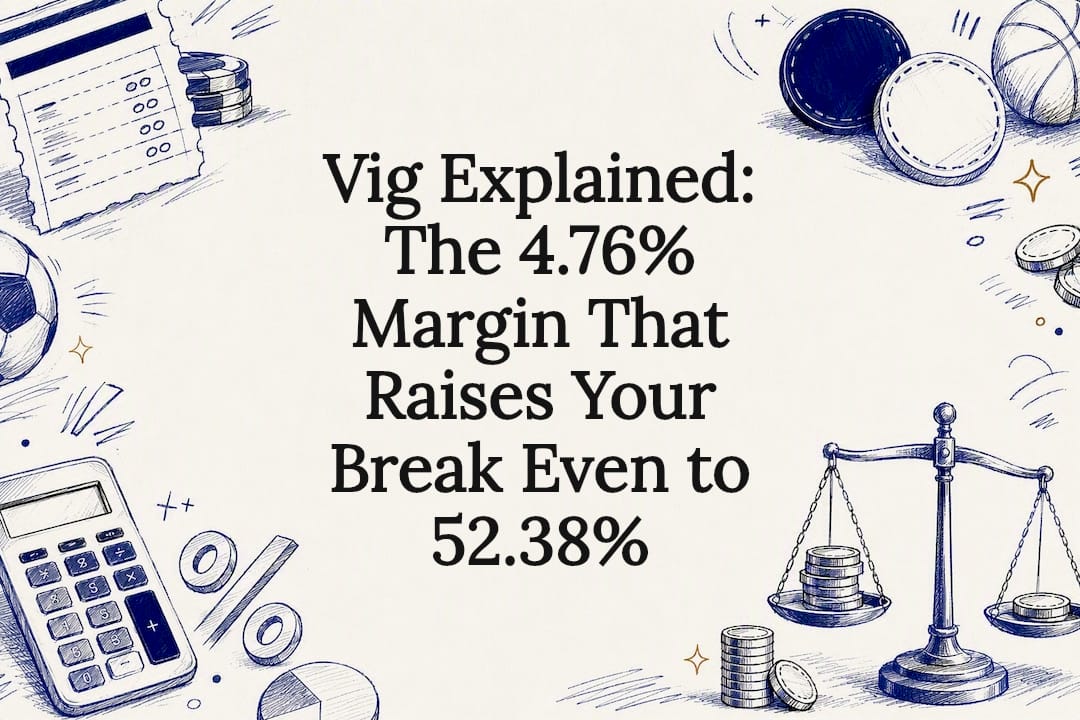 Decorative vig betting title card illustration