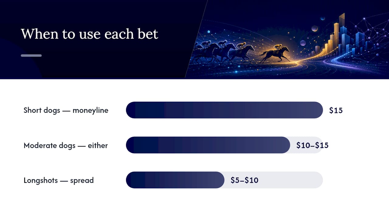 Moneyline versus spread underdog comparison
