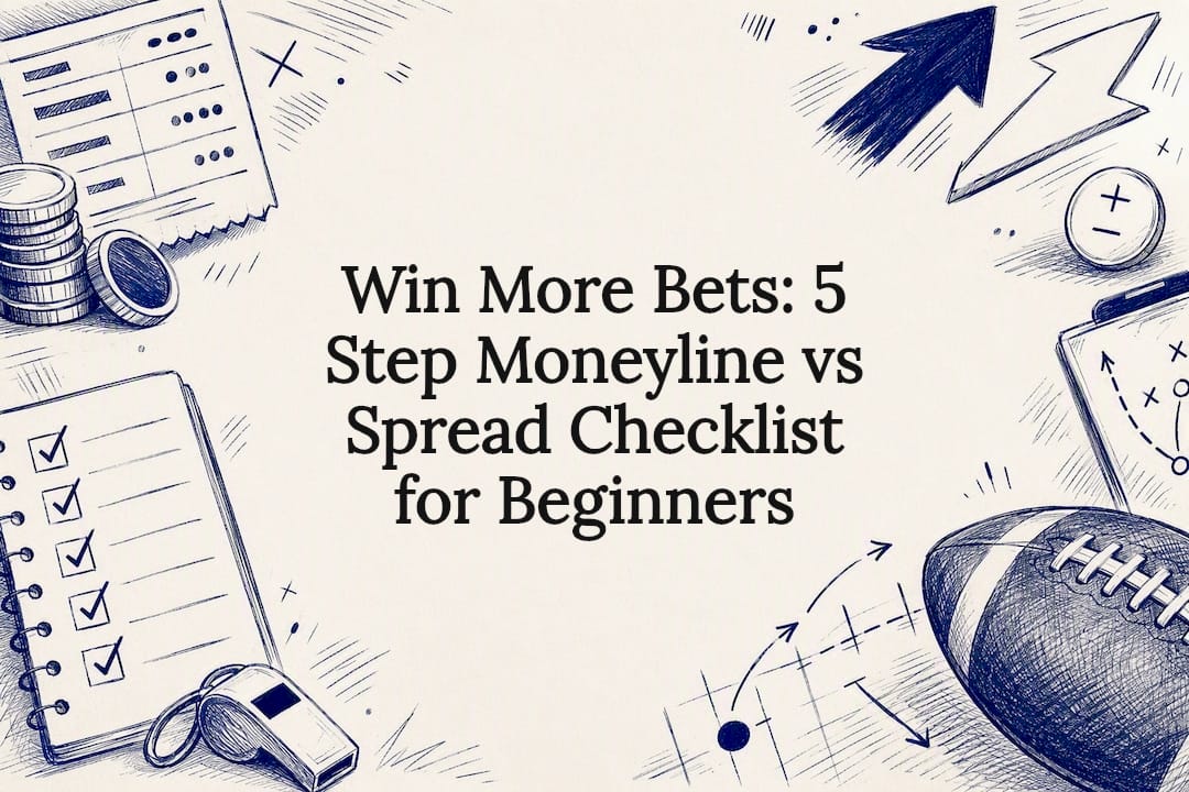 Decorative moneyline spread checklist illustration