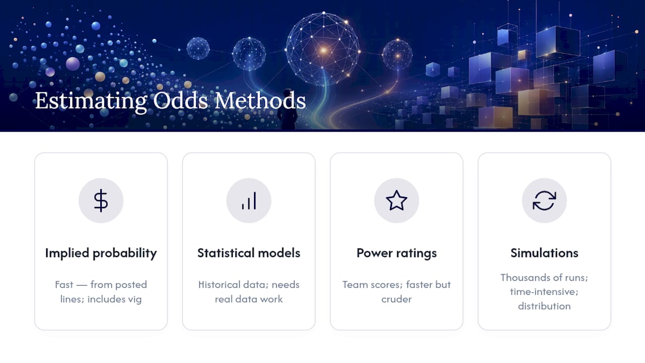 Comparison of four probability estimation methods