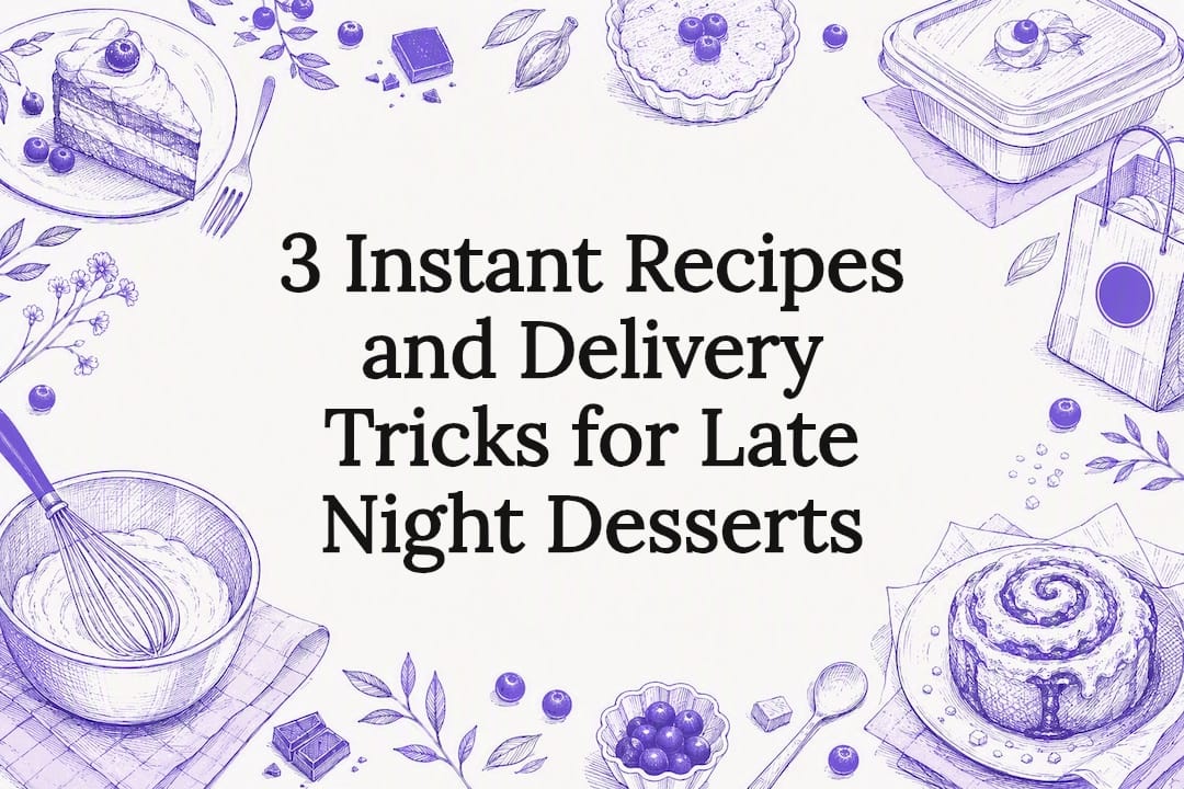 Late-night desserts and delivery title card
