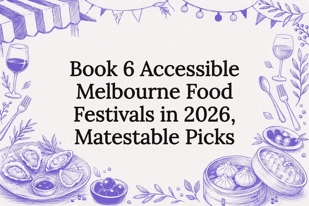 Illustrated Melbourne food festival title card