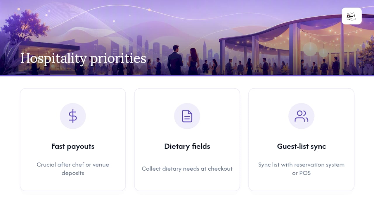 Three hospitality ticketing priorities