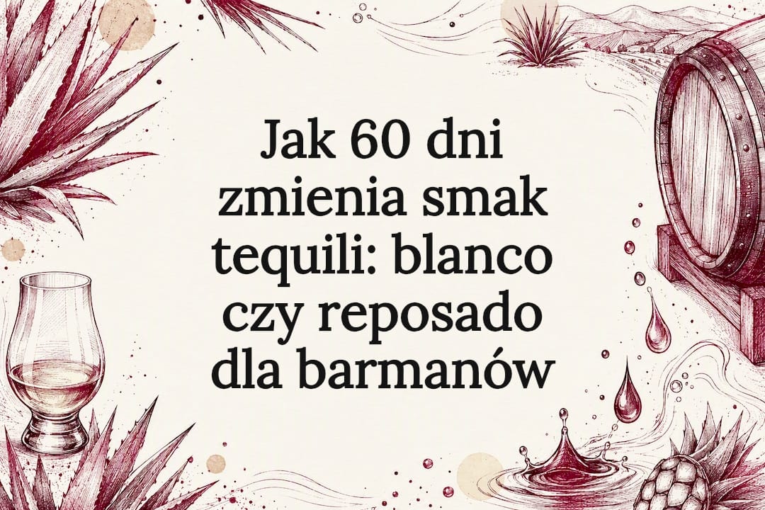 Dekoracyjna ilustracja na temat dojrzewania tequili