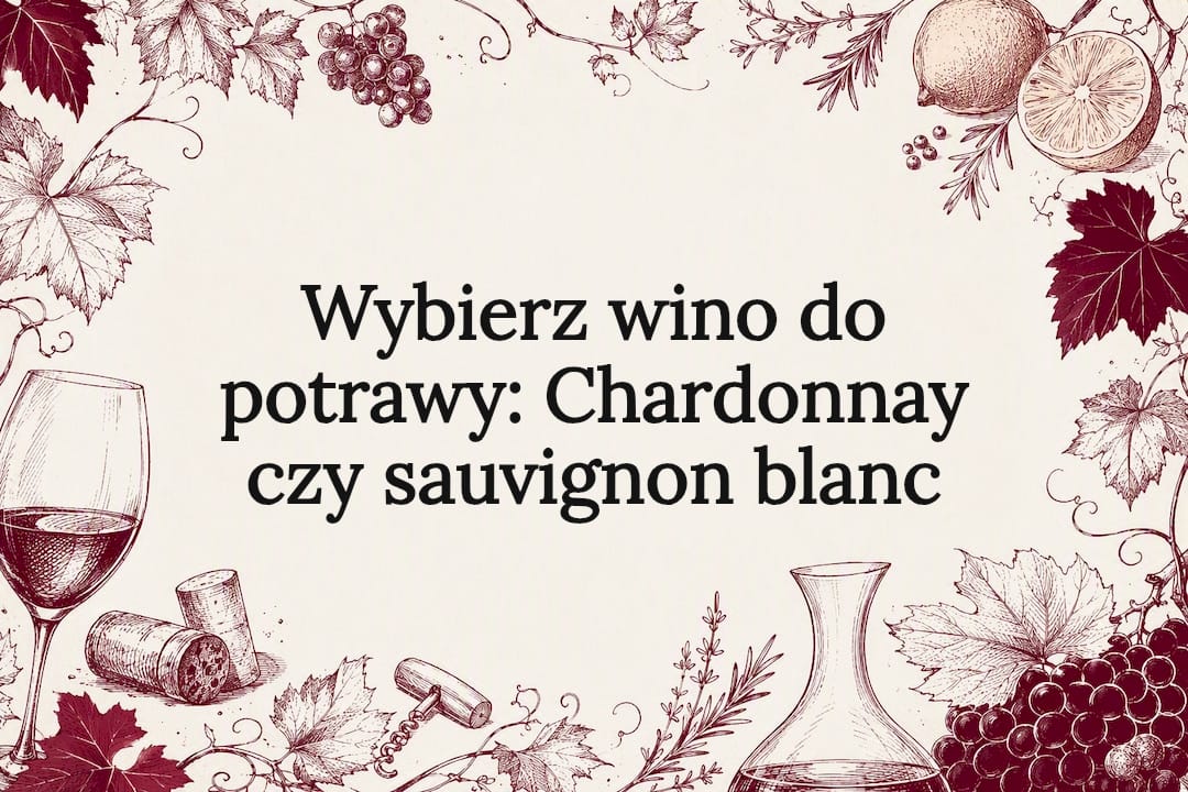 Ozdobna karta tytułowa z dwoma białymi winami