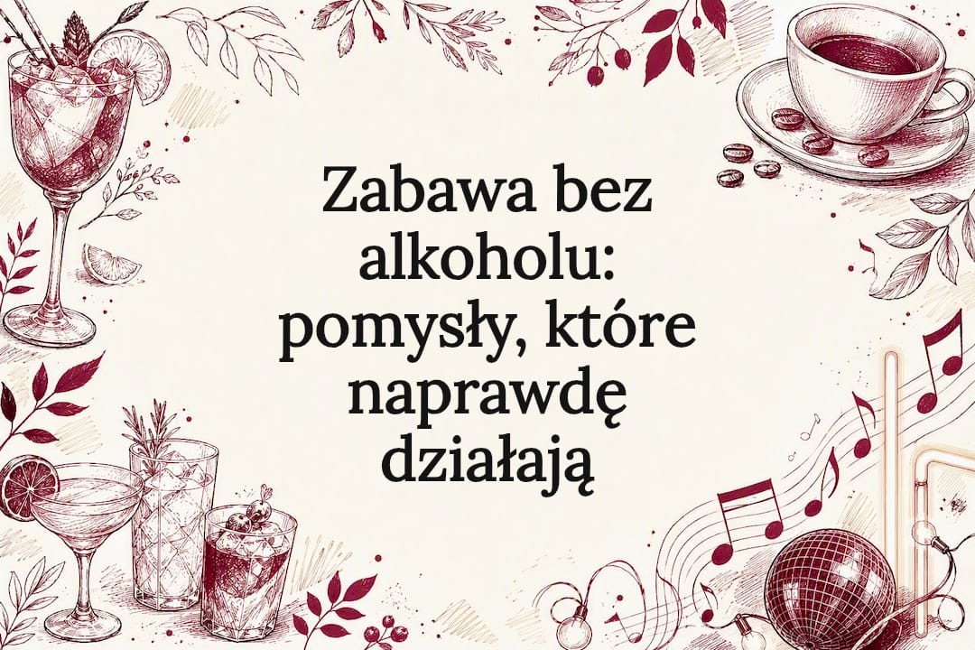 Grafika ilustrująca zabawę bezalkoholową