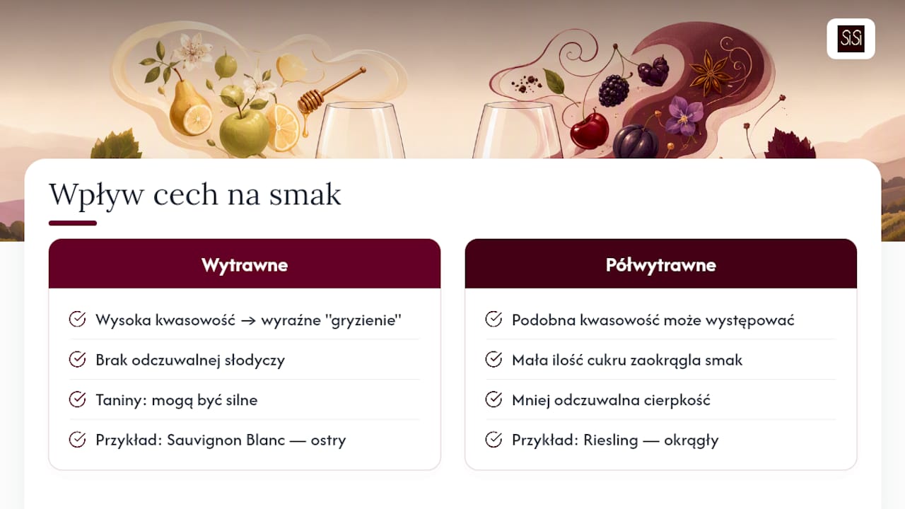 Jak to smakuje: kwasowość, taniny i alkohol w grze o wytrawność — overview diagram