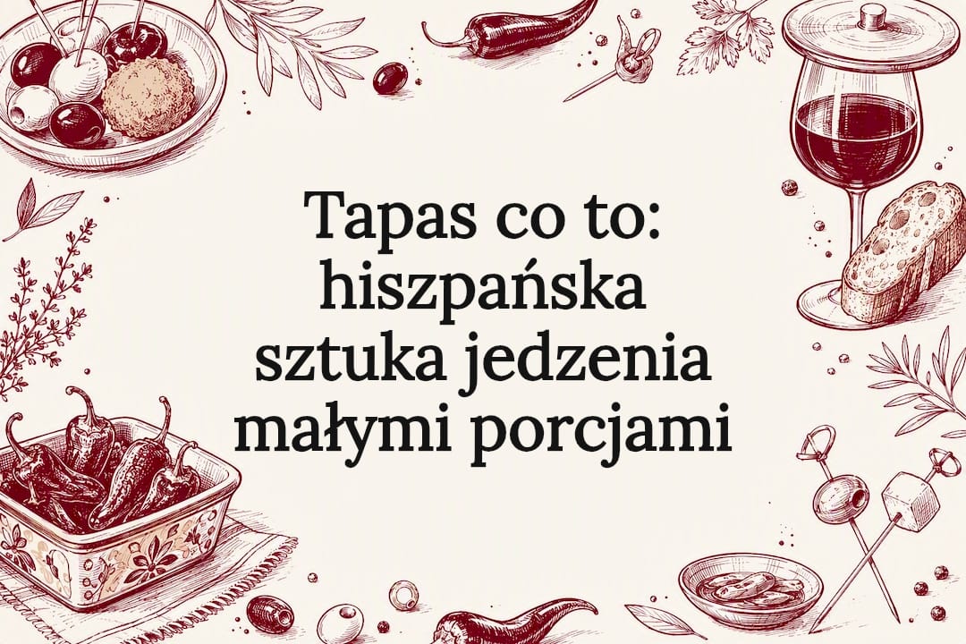 Ilustracyjna karta tytułowa dotycząca tapas