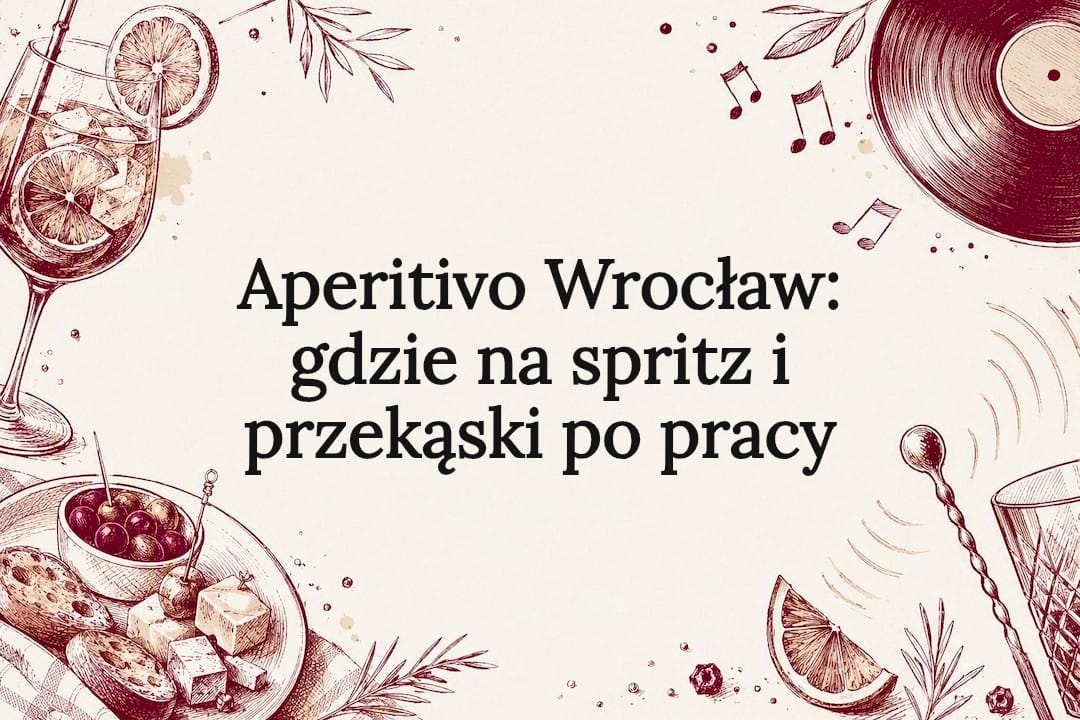Dekoracyjna karta menu aperitivo we Wrocławiu