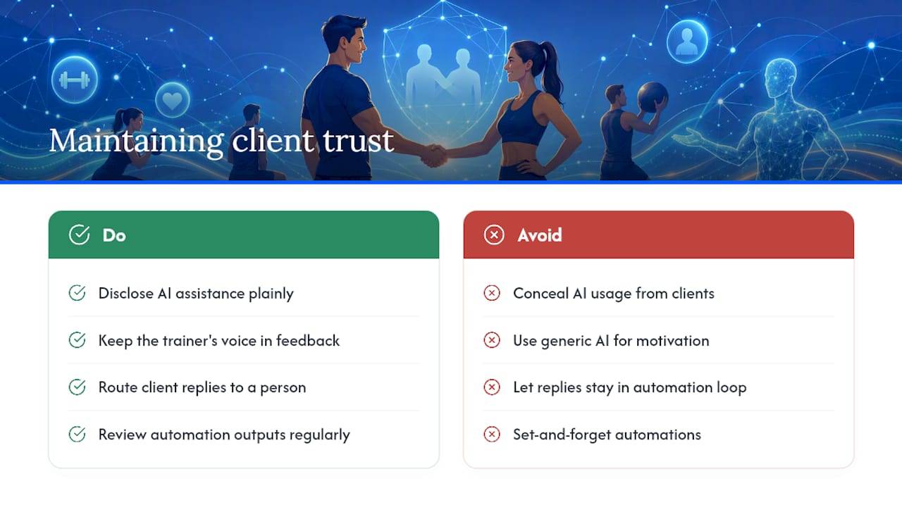 Keeping Client Trust When AI Enters the Conversation — overview diagram