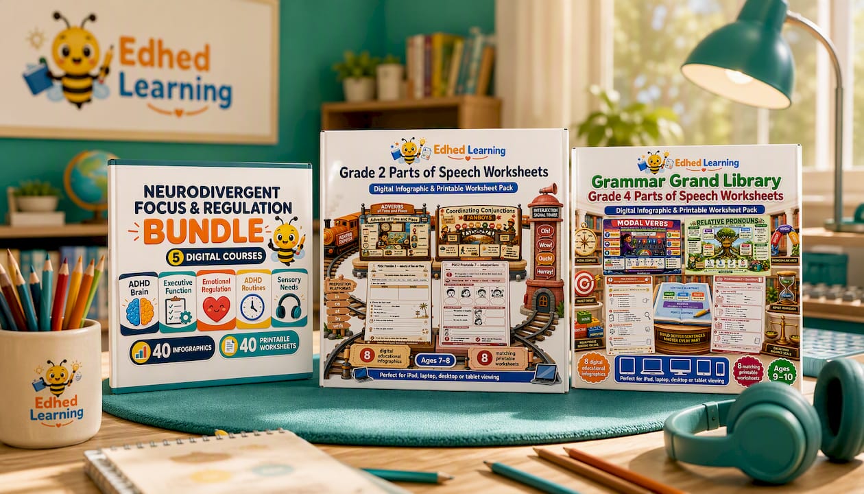 Neurodivergent Focus & Regulation Worksheets Bundle