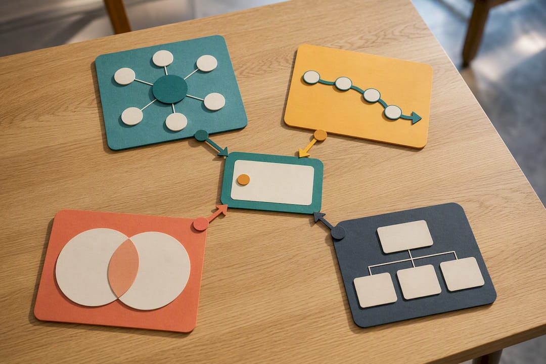 Illustration matching tasks to organizer formats