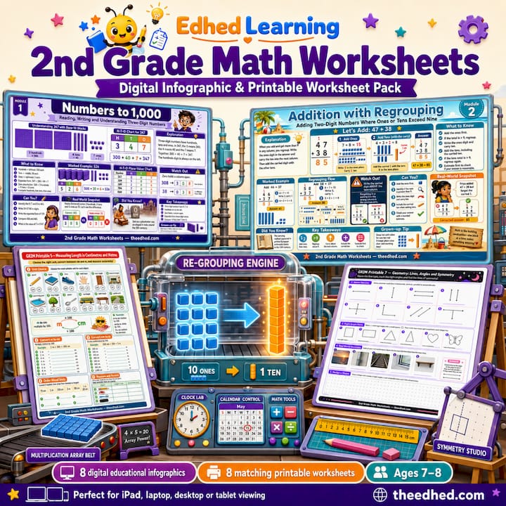 2nd Grade Math Worksheets – Kids Digital Course & Printable Worksheets