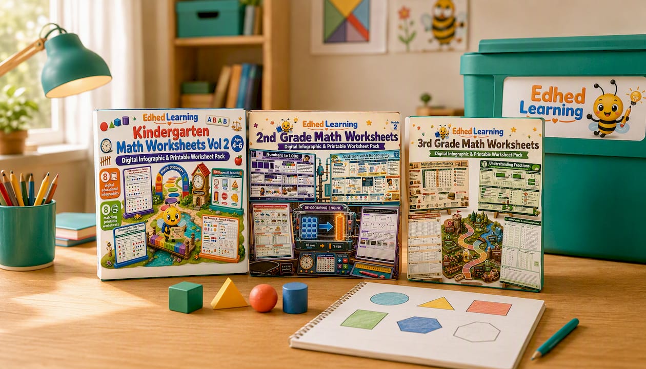 Kindergarten Math Worksheets Vol 2 – Kids Digital Course & Printable Worksheets