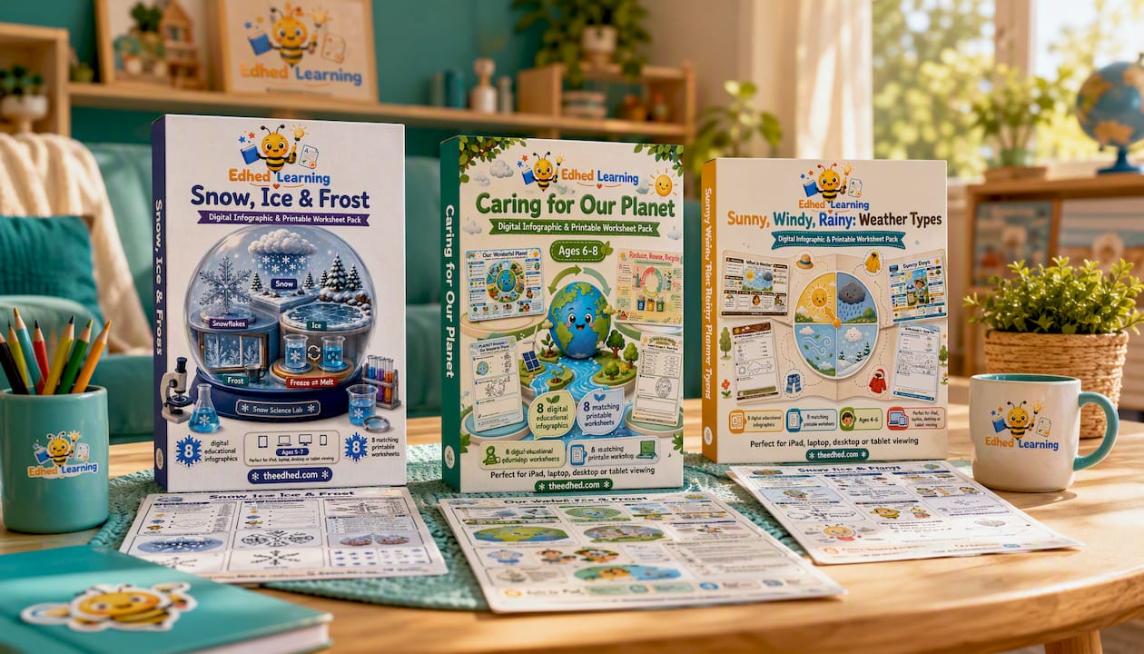 Snow, Ice & Frost – Kids Digital Course & Printable Worksheets