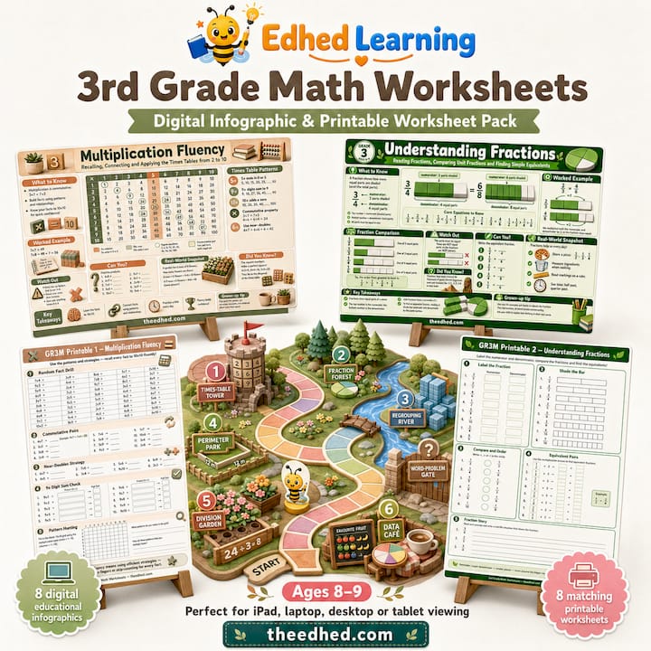 3rd Grade Math Worksheets – Kids Digital Course & Printable Worksheets