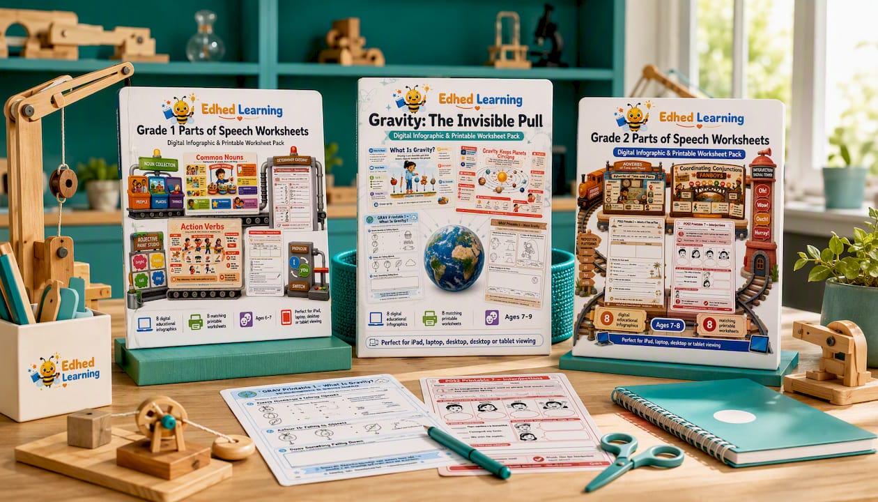 Grade 1 Parts of Speech Worksheets – Kids Digital Course & Printable Worksheets