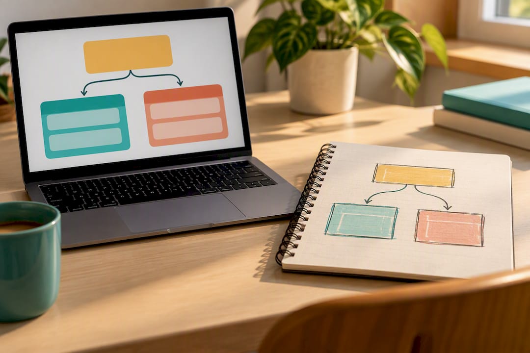 Digital and hand-drawn organizer formats