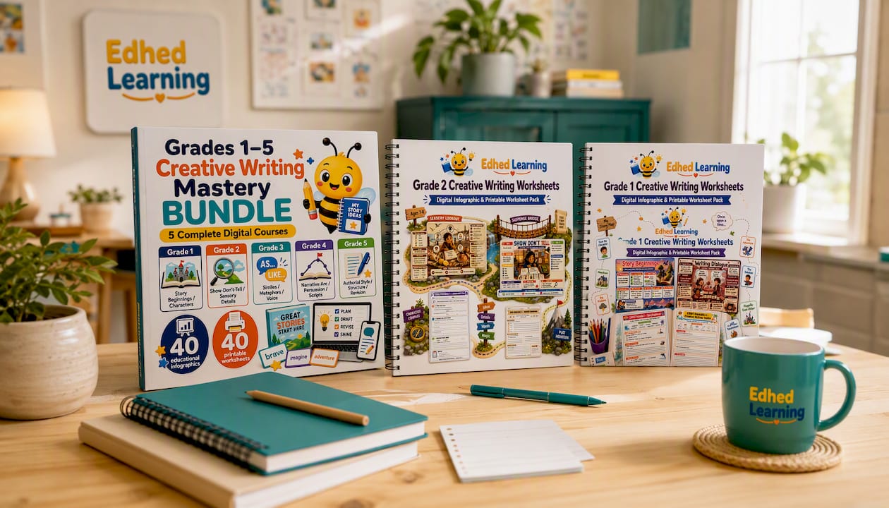 Creative Writing Worksheets Bundle for Grades 1–5