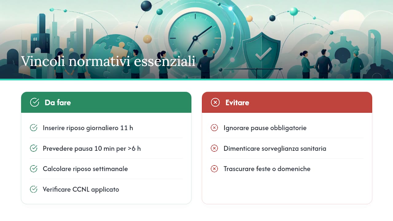 Vincoli normativi essenziali da incorporare in ogni modello — overview diagram