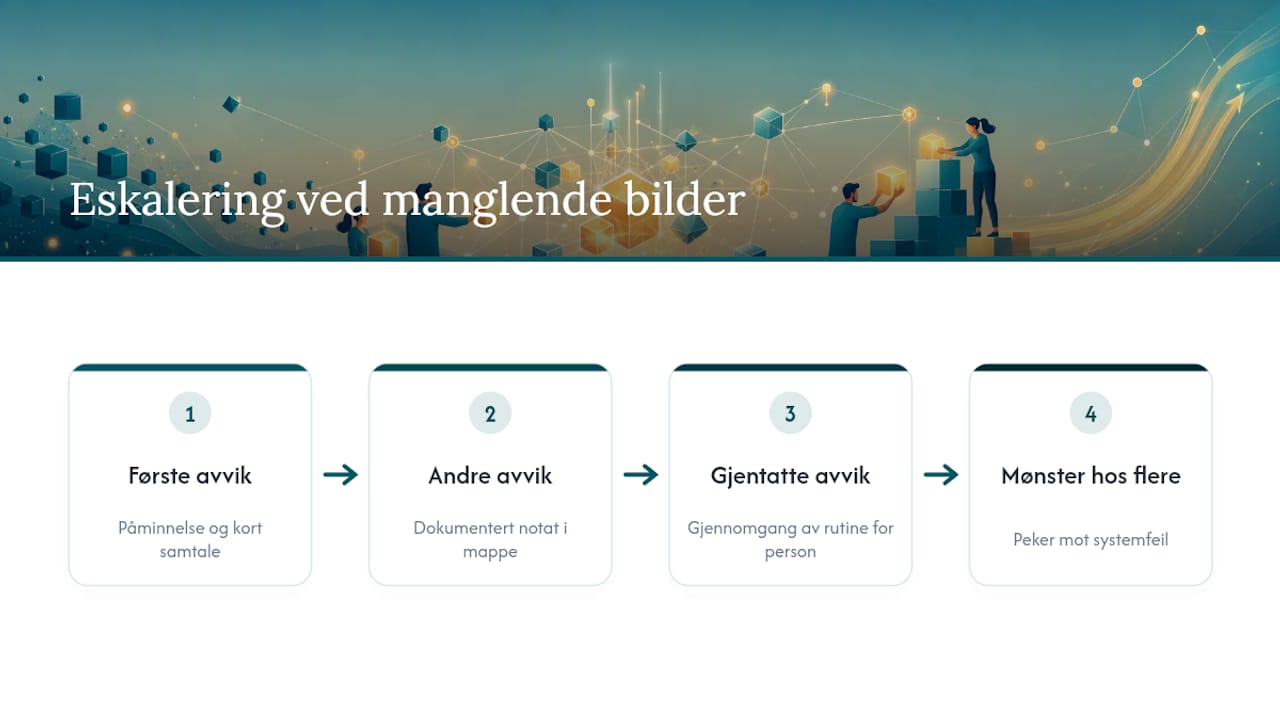 Tre trinn for å eskalere manglende bilder