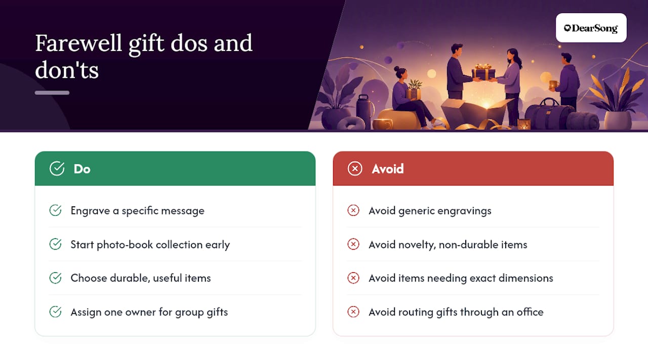 What Are Good Farewell Gift Ideas Inside Each Category? — overview diagram