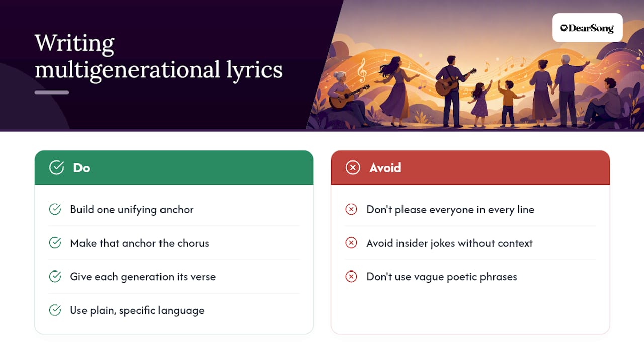How Do You Write Lyrics Everyone in the Family Actually Likes? — overview diagram