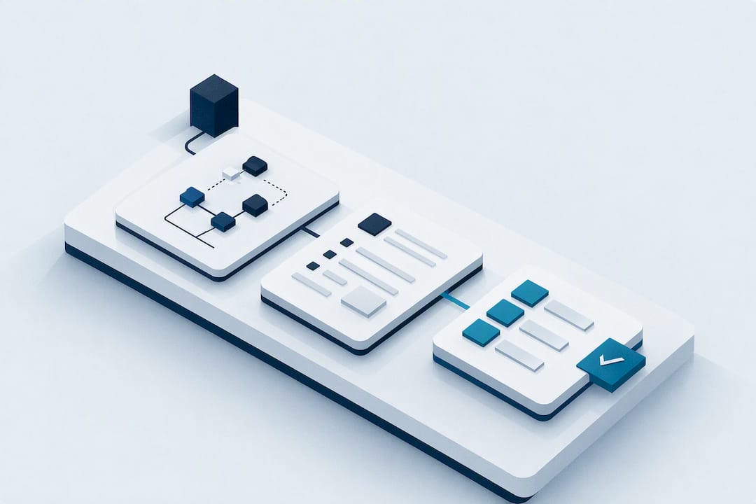 Isometric blameless postmortem process illustration